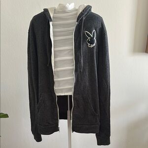 Black Hoodie with Bunny Logo